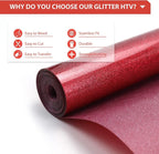 HTVRONT Glitter HTV, Easy-Weed for Craft Design - Image 3