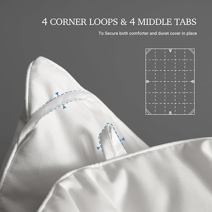 Hotel Grand Luxury White Goose Feather Down Fiber Comforter Twin Size, 100% - Image 4