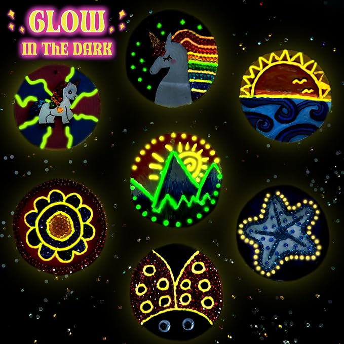 klmars Kids Wooden Painting Kit-Glow in The Dark-Arts & Crafts Gifts - Image 3