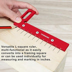 Large Carpenter Square 6.5''x5.79''Protractor Ruler - Image 7