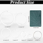 6 PCS Clear Acrylic Circle Template Set 1/2/3/4/5/6 Inch Quilting Templates - Image 2