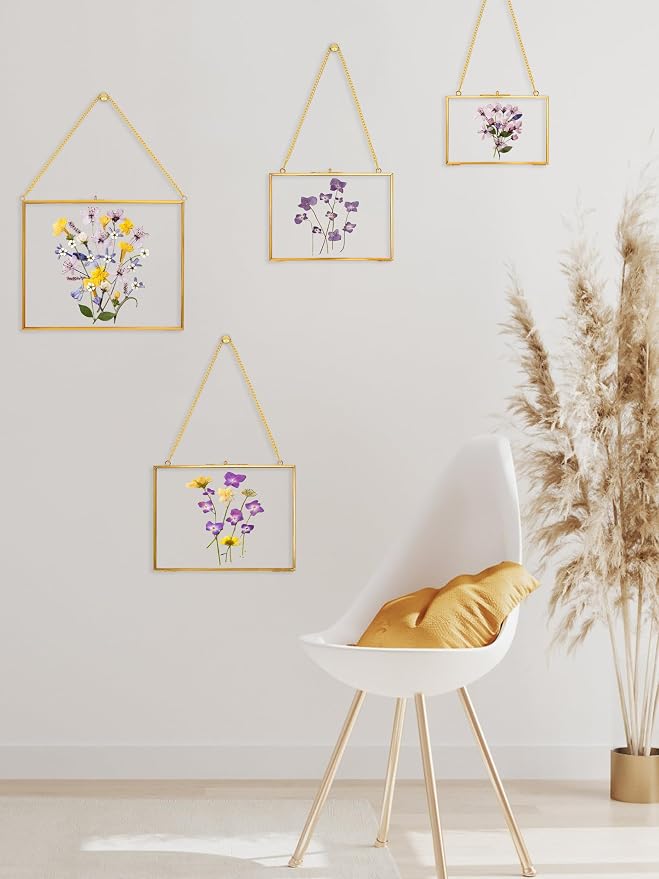 REDHUGO Hanging Pressed Flower Frame Handmade, Double Glass Picture Frame - Image 2