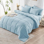 JOLLYVOGUE Twin Comforter Set, Ultra-Soft Bed in a Bag Twin Size 5 Pieces - Image 7