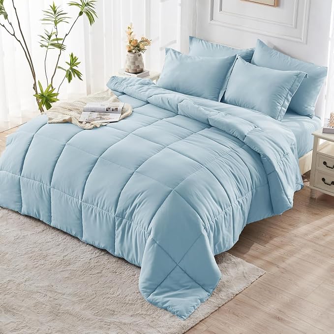 JOLLYVOGUE Full Comforter Set, Ultra-Soft Bed in a Bag Full Size 7 Pieces - Image 8