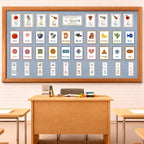 Cottage Blue Bulletin Board Roll Non-Woven Fabric Poster 16in X 20ft | Back to - Image 4