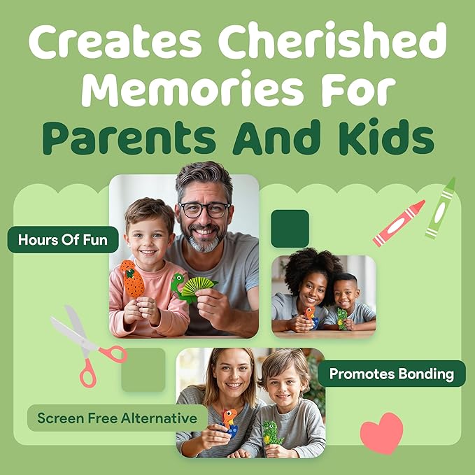 Mumaloo Kids Craft Kit – 10 Dinosaur Art Activities, Ages 4–8 | No-mess - Image 6
