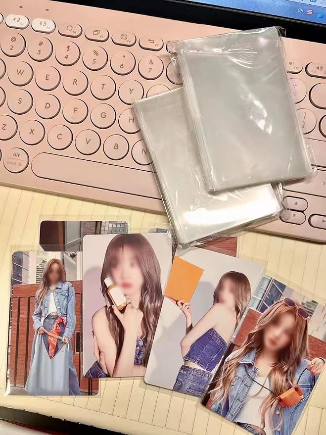 100 Pcs photocard Sleeves, 57x88mm Ultra Clear and Thick Sleeves Idol Photo - Image 3