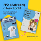 PPD 40 Sheets 8.5x11" Iron-on Heat Transfer Vinyl Paper Light Fabrics | Premium - Image 2