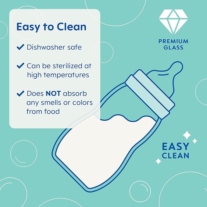 MAM Premium Glass Baby Bottles, Easy Switch Between Breast and Bottle, Feel Good Slow Flow, Newborn Essentials Must Have, 0+ Months, BPA Free, 6oz, Unisex, 3 Pack