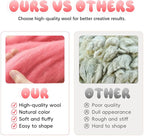 3.53oz Wool Roving: Needle Felting Wool White Roving Wool Felting Supplies Pure - Image 6