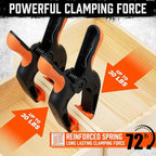 HORUSDY 6-Pack Spring Clamps Heavy Duty, 7-inch Large Plastic Clamps - Image 3