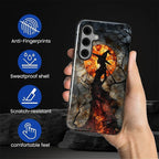 Case for Samsung Galaxy S25 Case, Halloween Witch Moon Stained Glass Design - Image 3