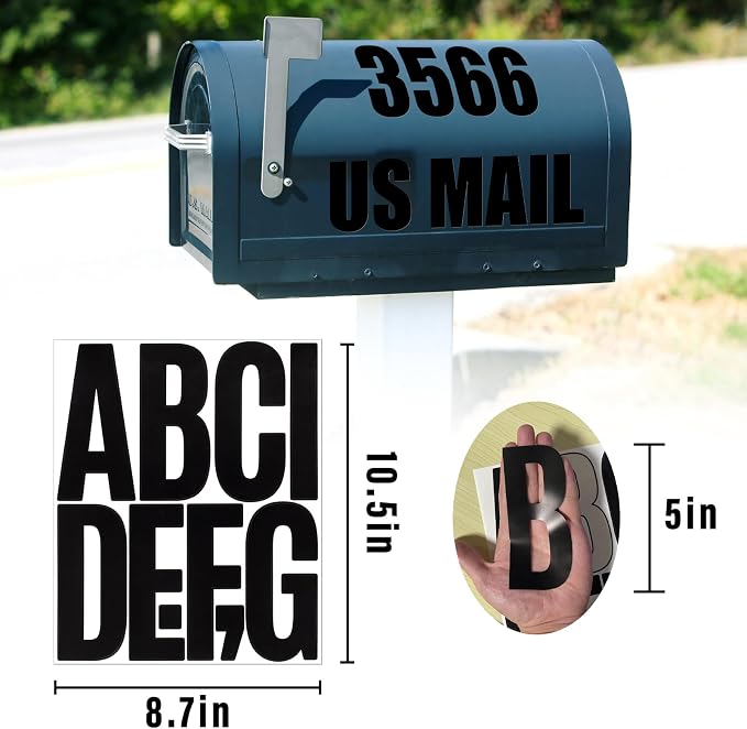 300 Pieces 30 Sheets Letter Stickers, Self Adhesive Vinyl Waterproof Mailbox - Image 2