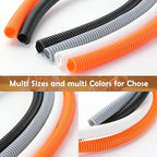 ZhiYo 20FT 3/8” Wire Loom Split Tubing Auto Wire Conduit Flexible Cover | High - Image 6