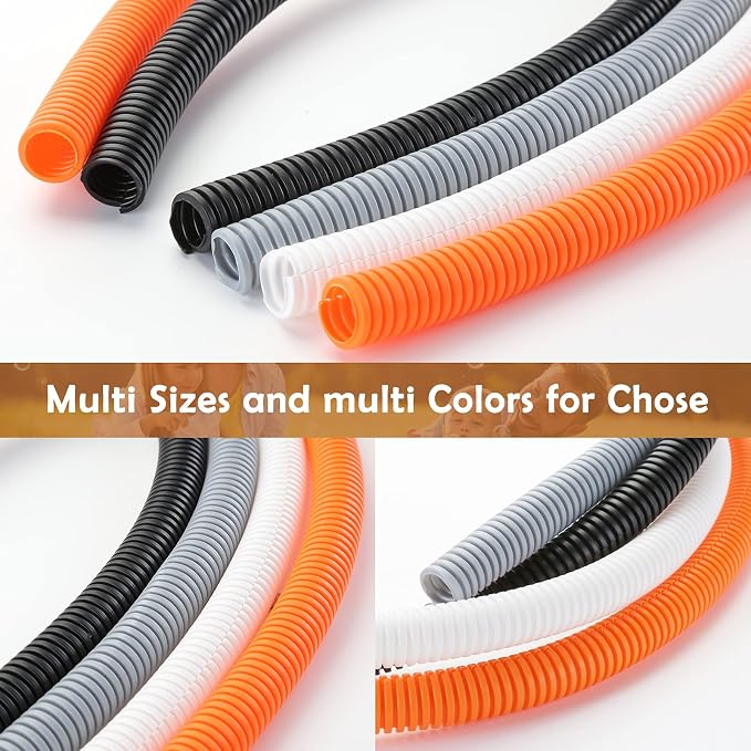 ZhiYo 20FT 3/8” Wire Loom Split Tubing Auto Wire Conduit Flexible Cover | High - Image 6