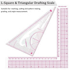 Fashion Clear Metric Sewing Ruler Set, French Curve Pattern Rulers - Image 6