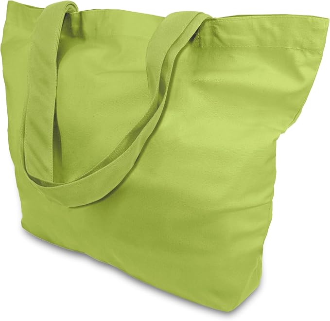 TOPDesign 3-Pack Super Strong Large 12oz Cotton Canvas Tote Bags, Reusable by TOPDesign
