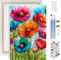 Lxmsja Poppies Paint by Numbers Kit by Lxmsja