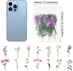 Imeepa 320Pcs Natural Flower Stickers Transparent Scrapbooking Stickers | PET - Image 2