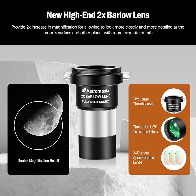 Astromania 14 Piece Telescope Accessory Kit 1.25 Inch Telescope Eyepiece and - Image 5