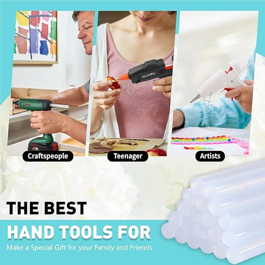 Phinus 36 Pack Mini Hot Glue Sticks, EVA Clear Glue Gun Sticks, Hot Glue Gun - Image 7