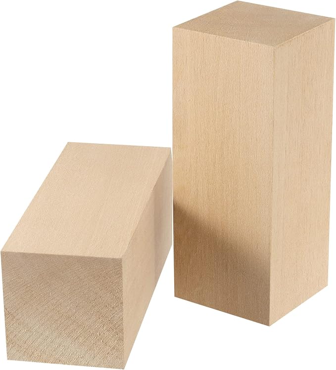 JAPCHET 12 Pieces 5 x 2 x 2 Inch Basswood Carving Blocks, Natural Carving Blocks - Image 4