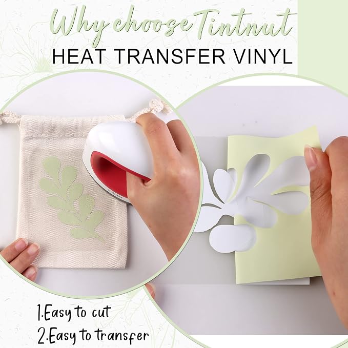 Tintnut Pale Mint Green Heat Transfer Vinyl, 10inx6ft Iron on Vinyl | Neutral - Image 3