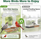 Window Bird Feeder with 4 Extra Strong Suction Cups | Clear Bird Feeder with - Image 5