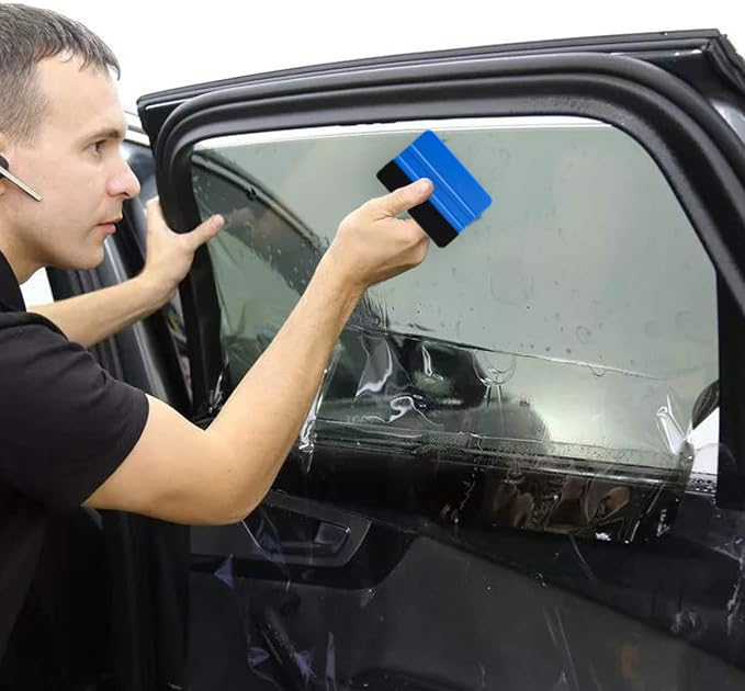 Durable Black Felt Edge Vinyl Squeegee Tool 4-Inch | Car Vinyl Film Wrapping - Image 7