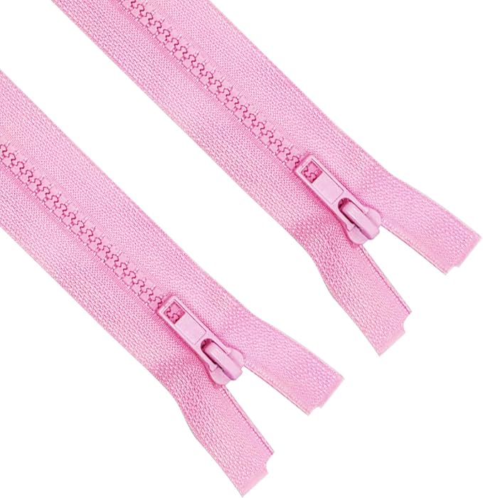 ANPURZII 2PCS #5 43 Inch Pink Separating Jacket Zippers by Unknown