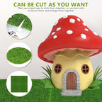 KISEER 12 Pack Fairy Garden Grass 6 x 6 Inches Miniature Artificial Craft Grass - Image 4