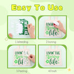 Tintnut Green Heat Transfer Vinyl, 18 Sheets 12×10in Iron on Vinyl | Vibrant - Image 4