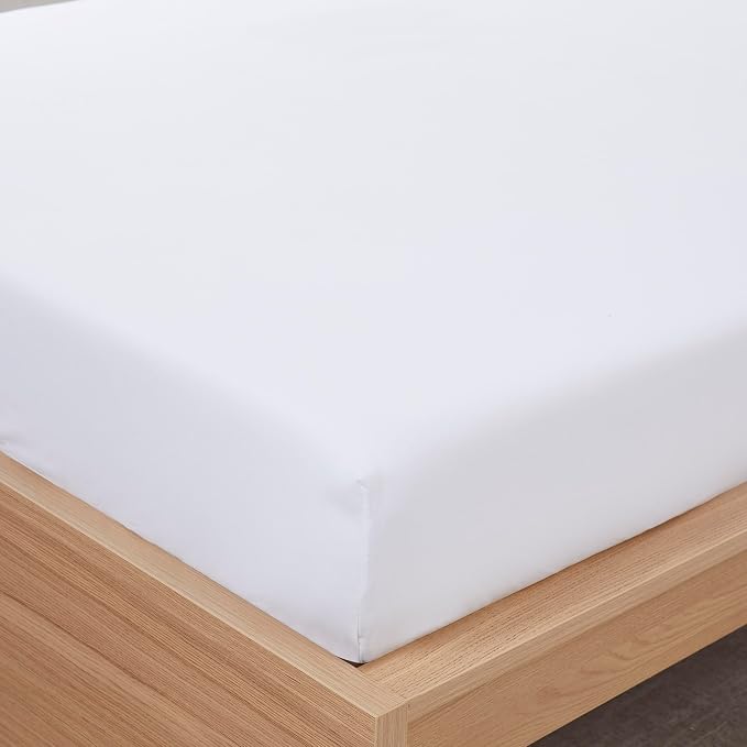 Queen Fitted Sheet Only with Full Elastic & Built in Corner Sheet Straps to - Image 4