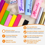 TECKWRAP Permanent Vinyl, Rainbow Sampler - 12in x 5ft Rolls 12 Colors - Image 3