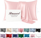 Pink Silk Pillowcase by ROSEWARD