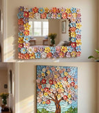 Lanyani 30 Pieces 3D Ceramic Flower Mosaic Tiles - Image 9