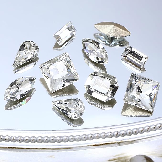 48Pcs Point Back Glass Rhinestones, 12 * 10MM Octagon Shape Faceted Rhinestones - Image 5
