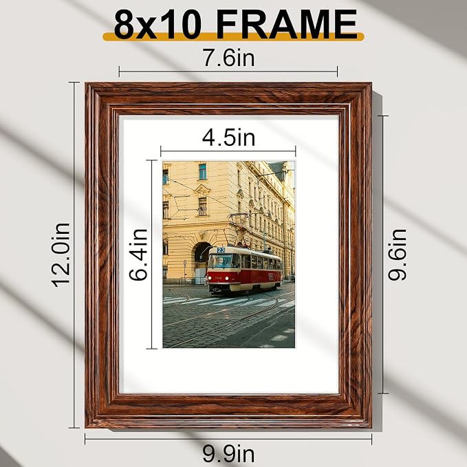 Vittanly 8x10 Picture Frames Set of 2, Ornate Vintage Photo Frame - Image 3