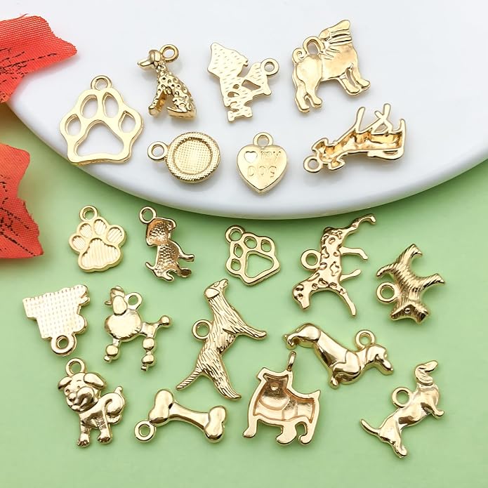 Valentine's Day Heart Charms Set, Decorative Rose and Flower Designs - Image 4