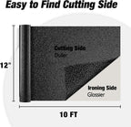 VinylRus Black Glitter HTV Heat Transfer Vinyl Roll-12 x 10ft Black Glitter HTV - Image 7