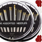 60 Pack, Premium Sewing Needles by JollMono