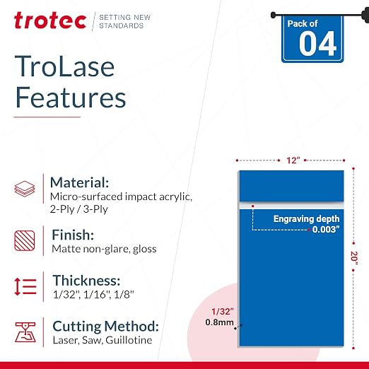 Trotec TroLase | 12"x20"x1/8", Guillotine | Made in USA - Image 2
