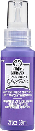 FolkArt Murano Transparent Acrylic Glass Paint, Deep Purple, 2 fl oz by FolkArt