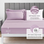 Love's cabin Twin XL Comforter Set Light Purple, 5 Pieces Twin XL Bed in a Bag - Image 4