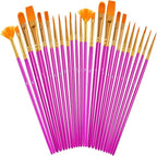 Soucolor 24Pcs Acrylic Paint Brushes Set, Halloween Arts and Crafts by Soucolor