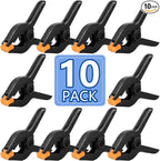 10 Pack 6 inch Plastic Spring Clamps, Backdrop Clips, Plastic Clamps by Unknown