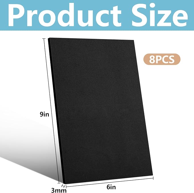 codree 8 Pcs 3mm Thick Embroidery Foam- 6 x 9 Inch EVA Foam Sheets - Image 2