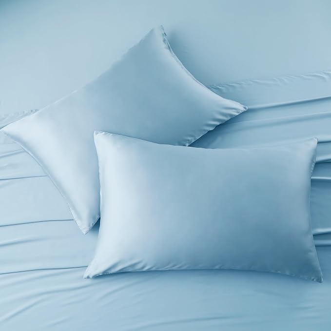 2 Pack Cooling Pillow Cases, Viscose Derived from Bamboo Pillow Protectors King - Image 5
