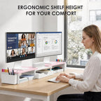OPNICE Desk Organizers and Accessories, Dual Monitor Stand Riser - Image 2