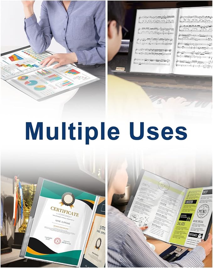 Portfolio Folder for Artwork Art Portfolio Binder 2 Packs 9"x12" Demo Book - Image 7